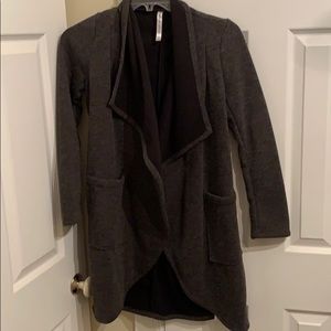 Fabletics grey and black sweater jacket size XS